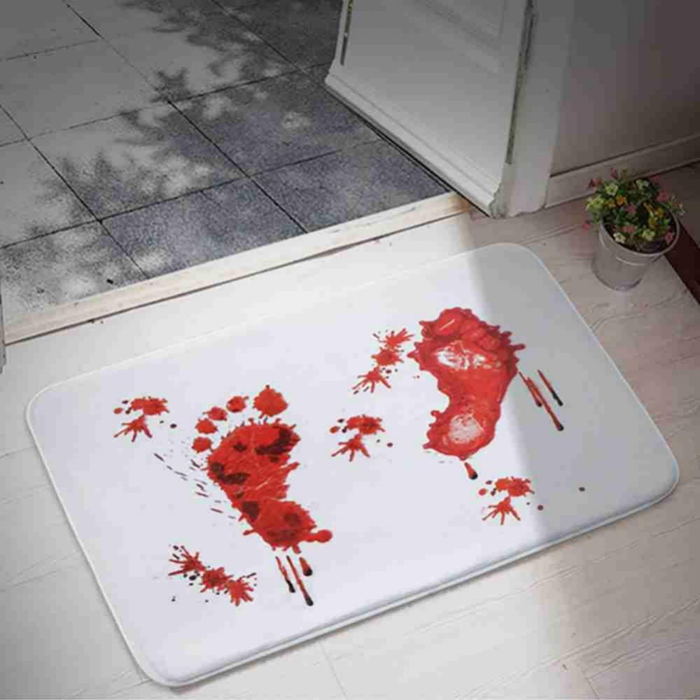Halloween Horror Blood Stained Carpet In Bathroom, Bedroom And Living Room, Bedside Mat, Door Mat, Bathroom Absorbent Non-Slip Mat (15.7X23.6")