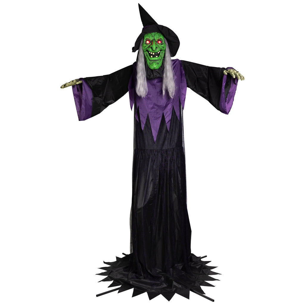 Northlight Huge Lighted and Animated Talking Witch Commercial Outdoor Halloween Decoration - 15'