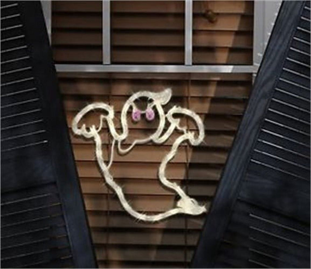 15" Lighted Halloween Spooky Ghost Window Silhouette Decoration