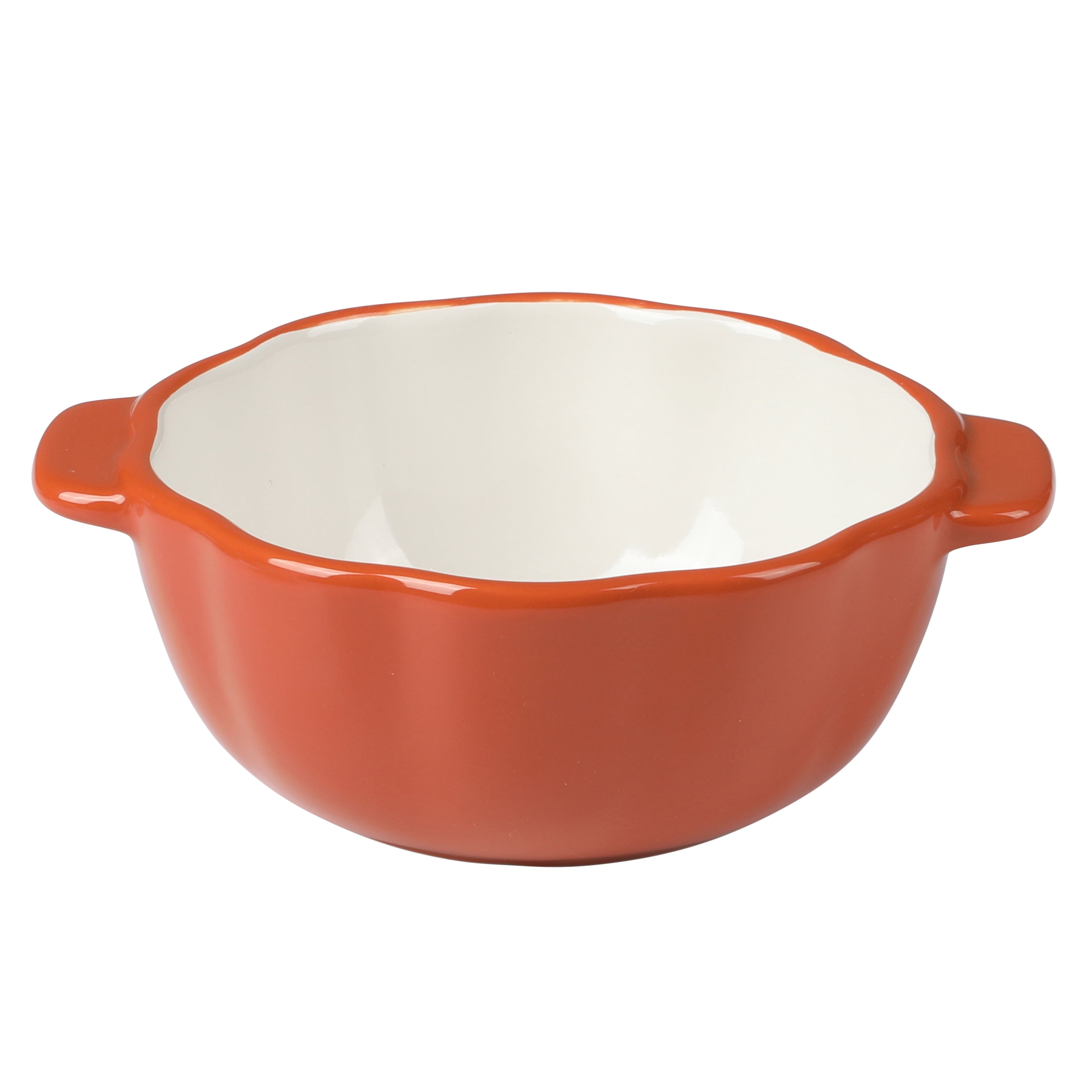 The Pioneer Woman 0.5 Qt Pumpkin Stoneware Mini Cocottes Set with Side Handles, Linen Finish, Set of 3