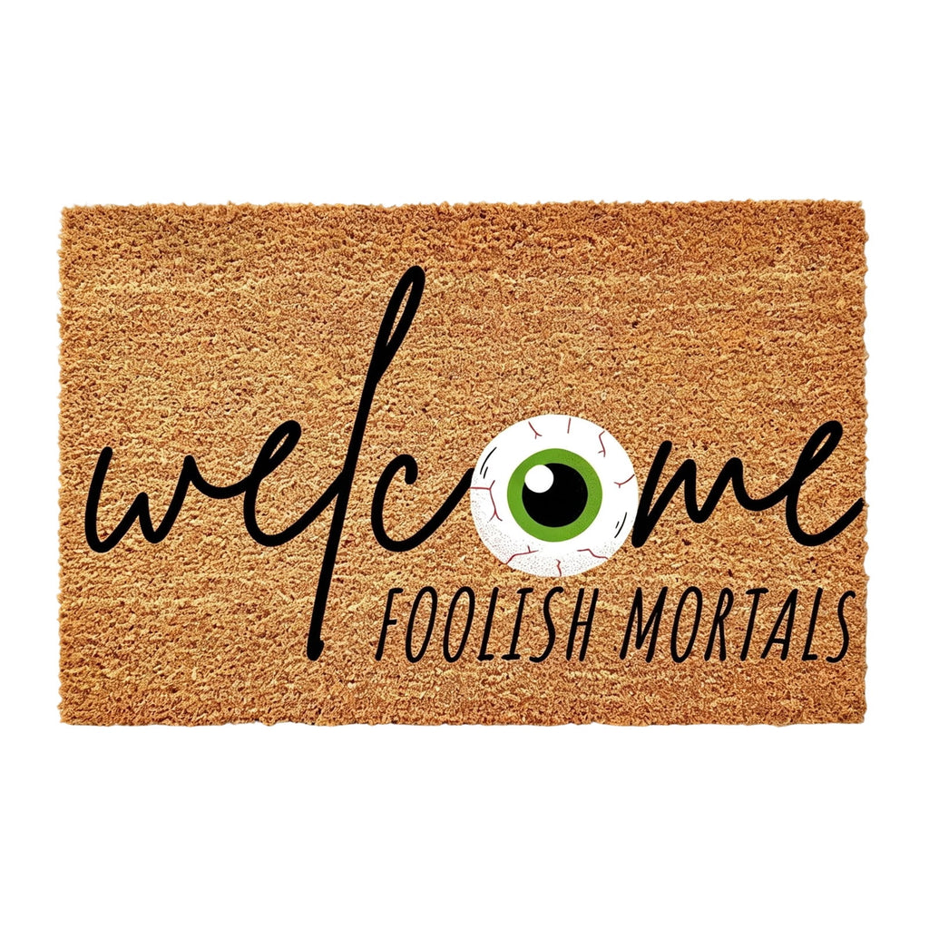 Halloween Decorations-Ghost Black Cat Coir Doormat,23.62×15.74in Pumpkin Pattern Absorbent Front Door Mat,Non-Slip Rug for Indoor Entryway Porch Fall Home Decor Outdoor Rug for Halloween Supplies