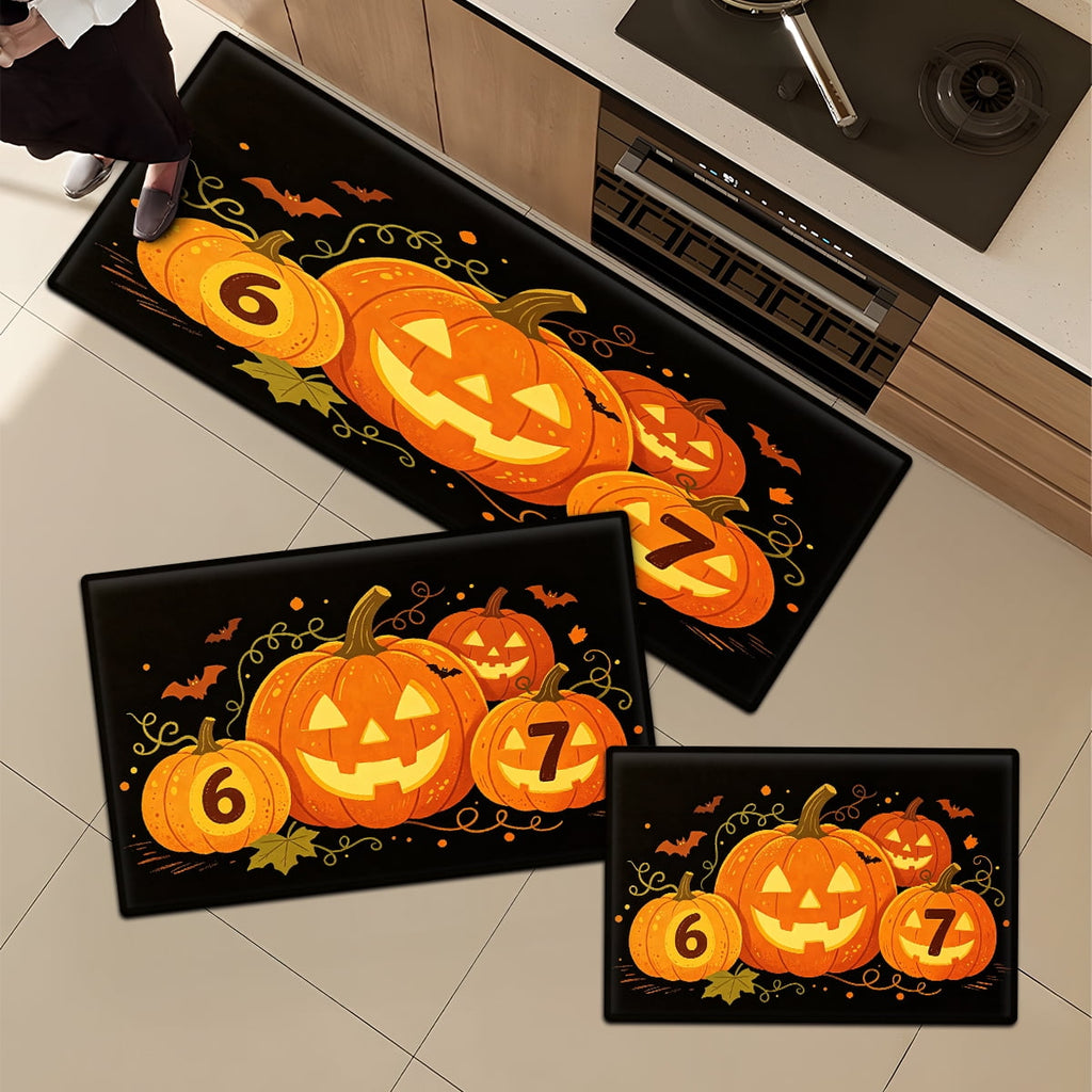 CCTFS Halloween Skeletons Holding Hot Drinks Household 1Pc Flannel Mat and Kitchen Rugs,Soft Non-slip for Bedroom Entryway