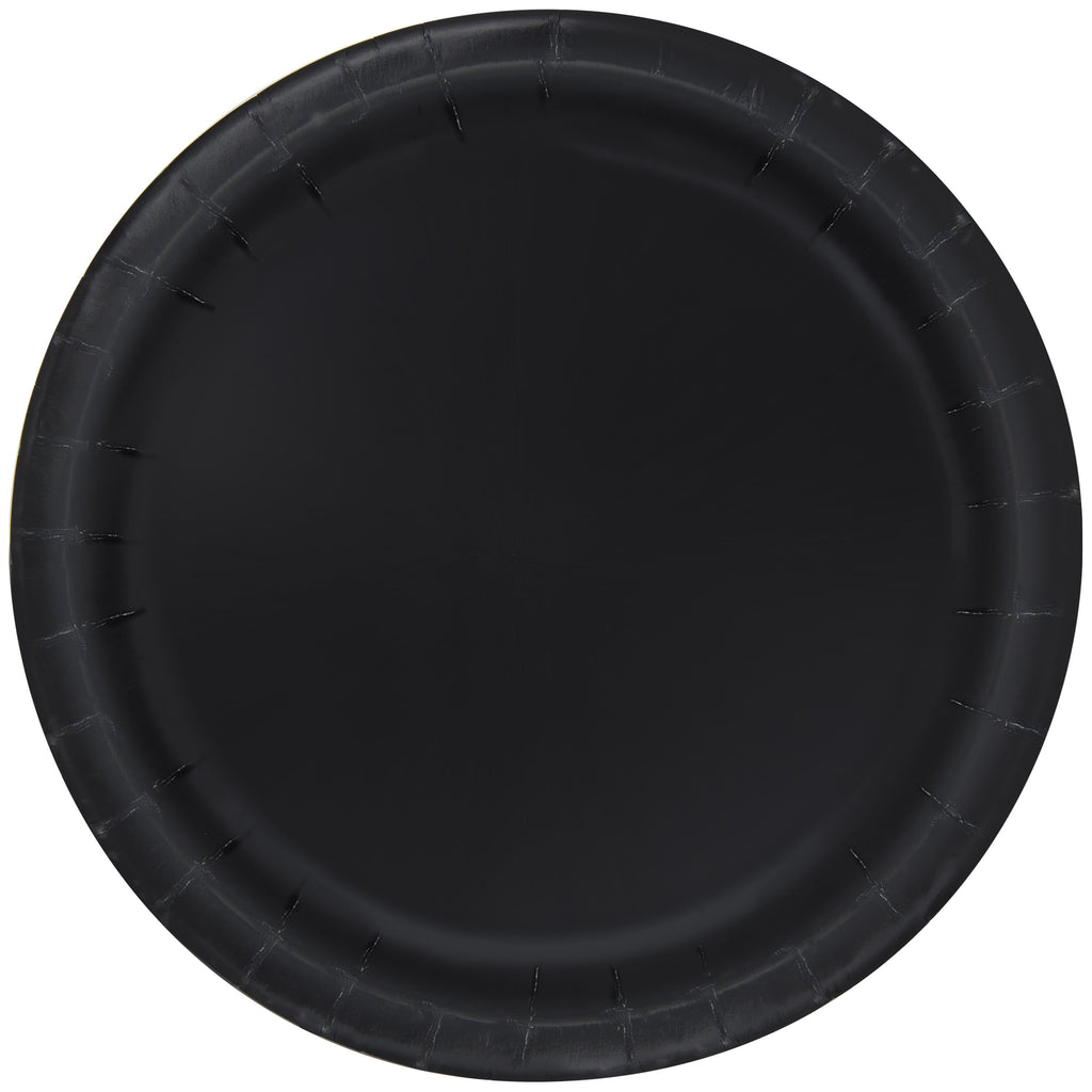 55 Count 9IN Black Paper Dinner Plates by Way To Celebrate