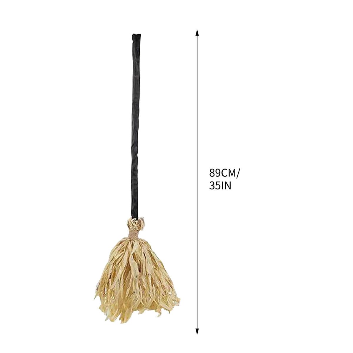 Witches Broom Halloween Decor - 35" Animated Light up Moving Broomstick with Spooky Sounds, Dancing Magic Witch Broom for Indoor & Outdoor Porch Halloween Party Decorations