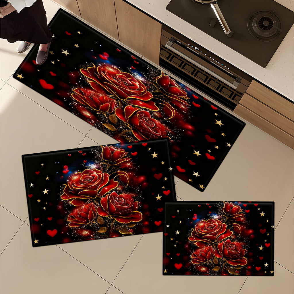 YIMEIS Halloween decoration Kitchen rugs Washable flannel Printed Area Rug and Mats DoorMats, bath mat,Autumn and Winter Festival Decoration-Halloween Undead 15.7'' x 23.6''