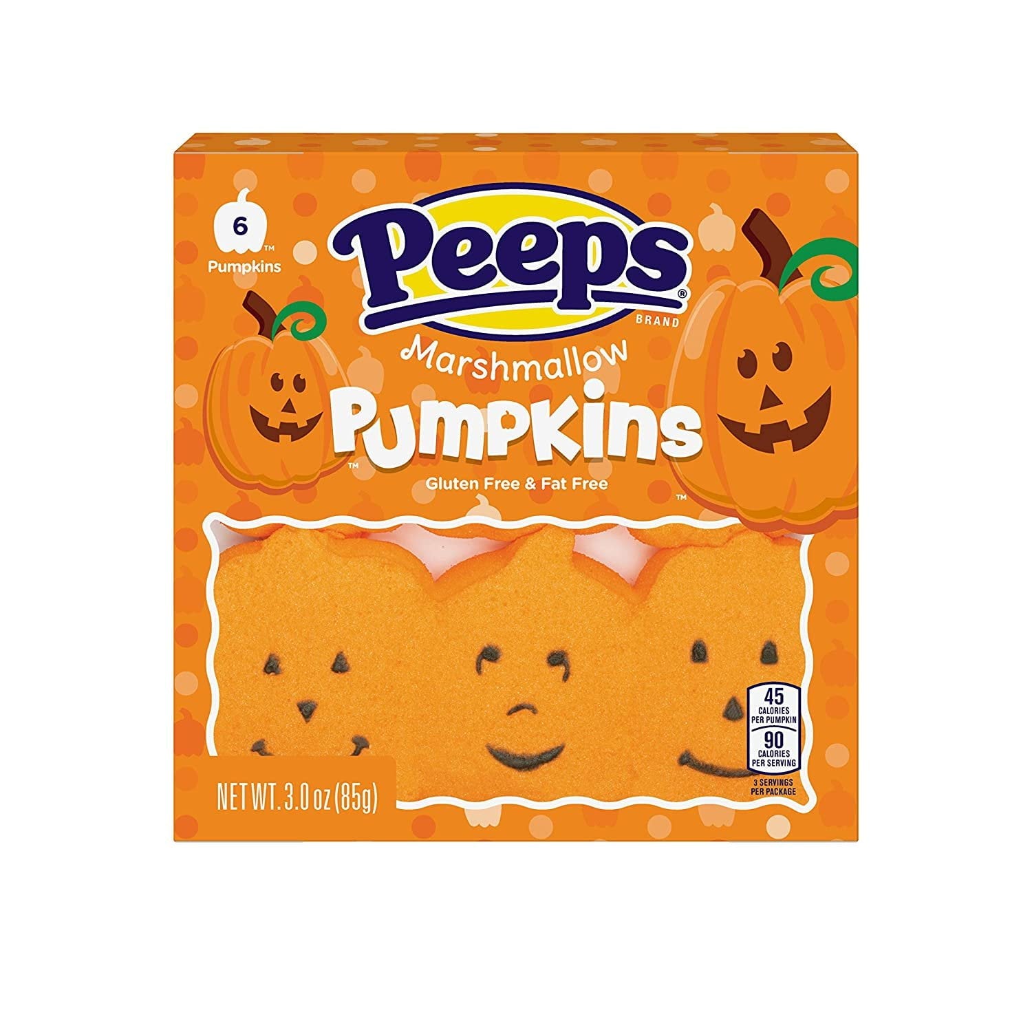Halloween Peeps Marshmallow Candy Bulk Variety 4 Pack Ghosts and Pumpkins - 2 Ghosts and 2 Pumpkins
