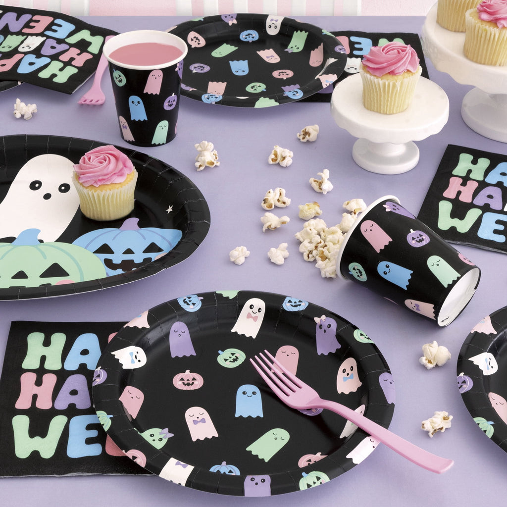 Happy Halloween Disposable Paper Napkins, Multicolor, 6.5" x 6.5", 16 Count, Halloween by Way To Celebrate