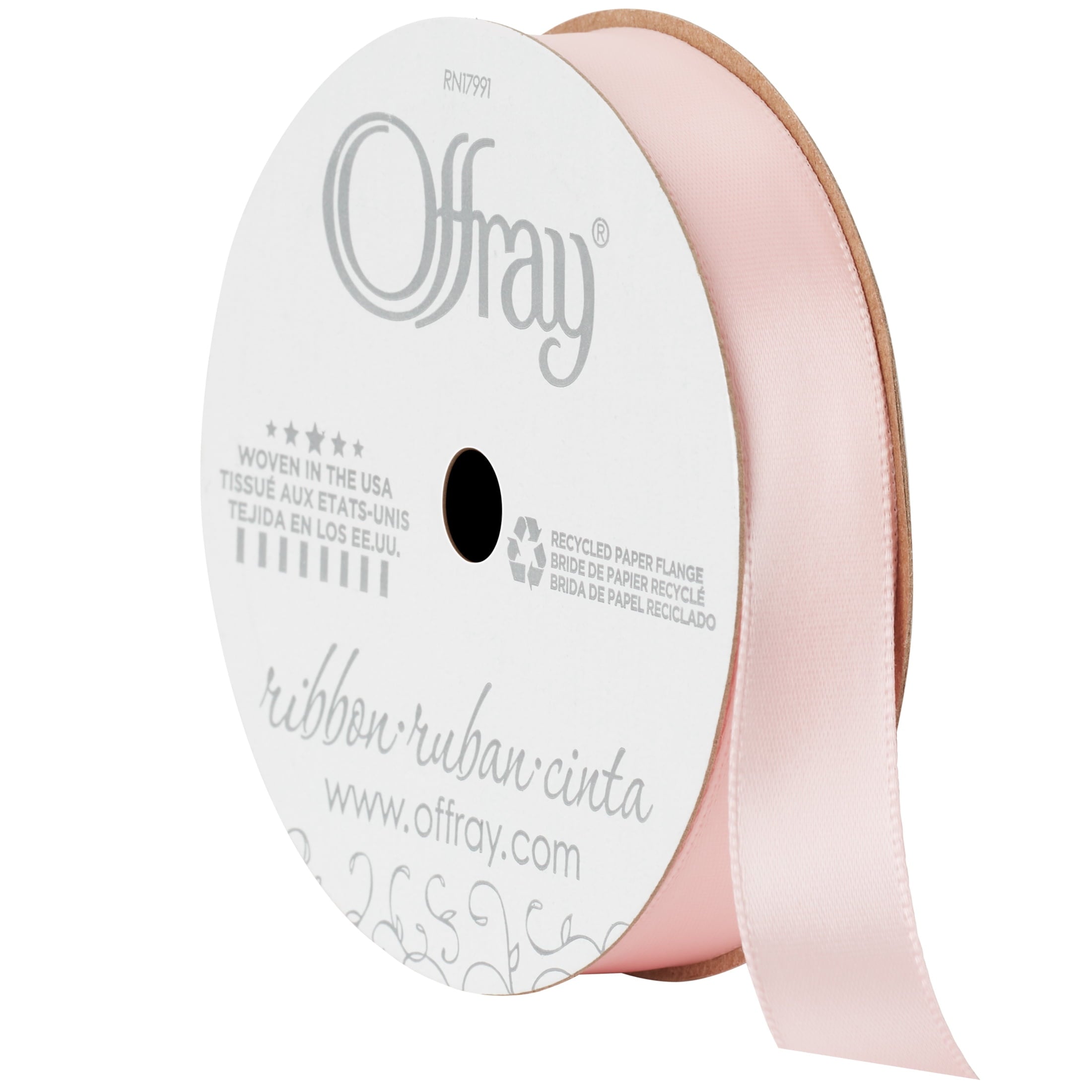 (3 pack) Offray Ribbon, Forest Green 5/8 inch Single Face Satin Polyester Ribbon, 18 feet