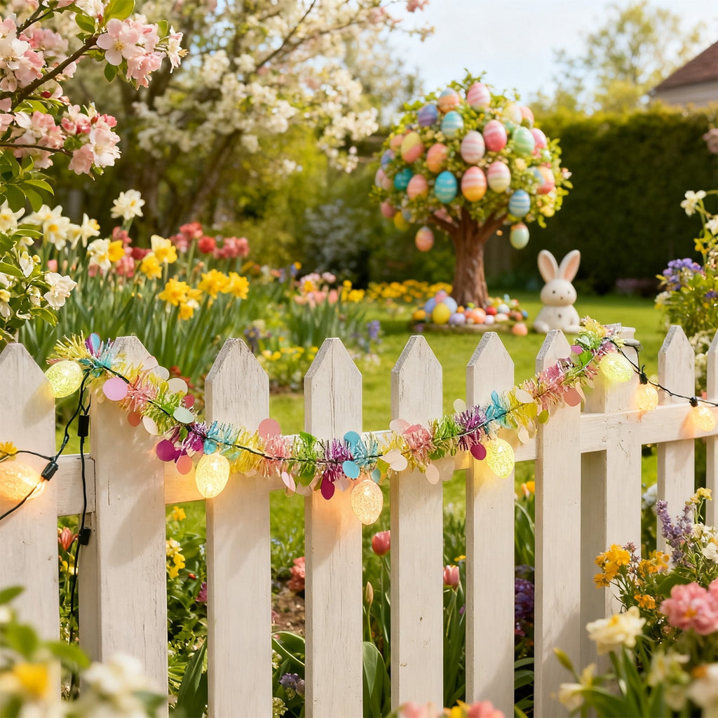 AZXY Easter Eggs String Lights, 7ft 10-LED USB Pastel Globe Lights, Indoor & Outdoor Spring Decor for Classroom, Dorm, Party, Patio, Garden, and Tree