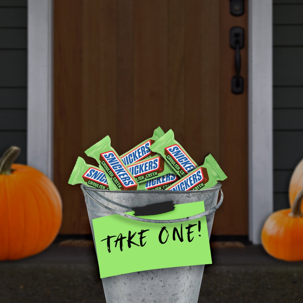Snickers Ghoulish Green Milk Chocolate Halloween Candy Bars - 9.69 oz Bag