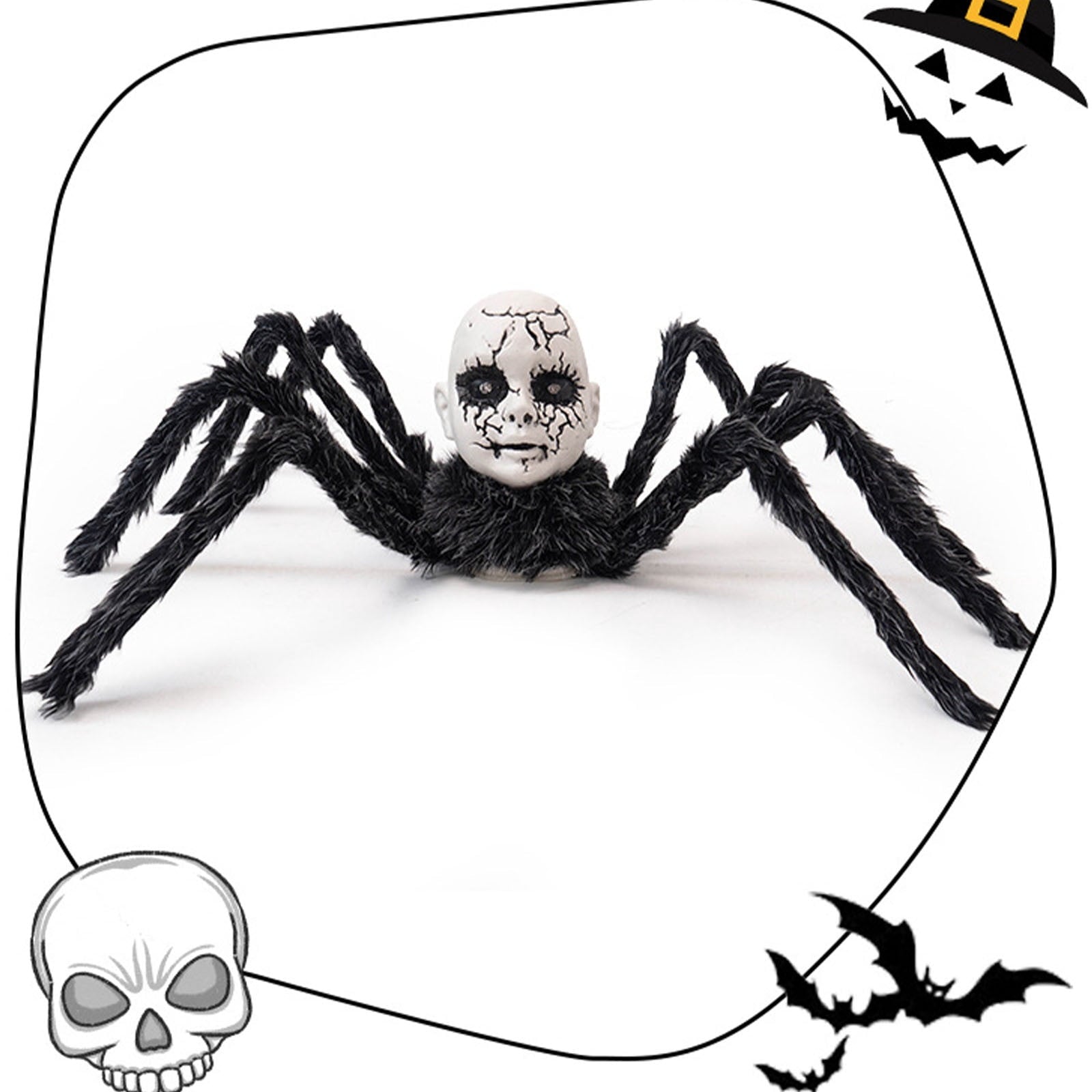 Konghyp Halloween Animated Doll Decoration with Motion Sensor, Voice-Activated Walking Toy with Light and Sound, Haunted House Prop for Party Indoor Outdoor Decor