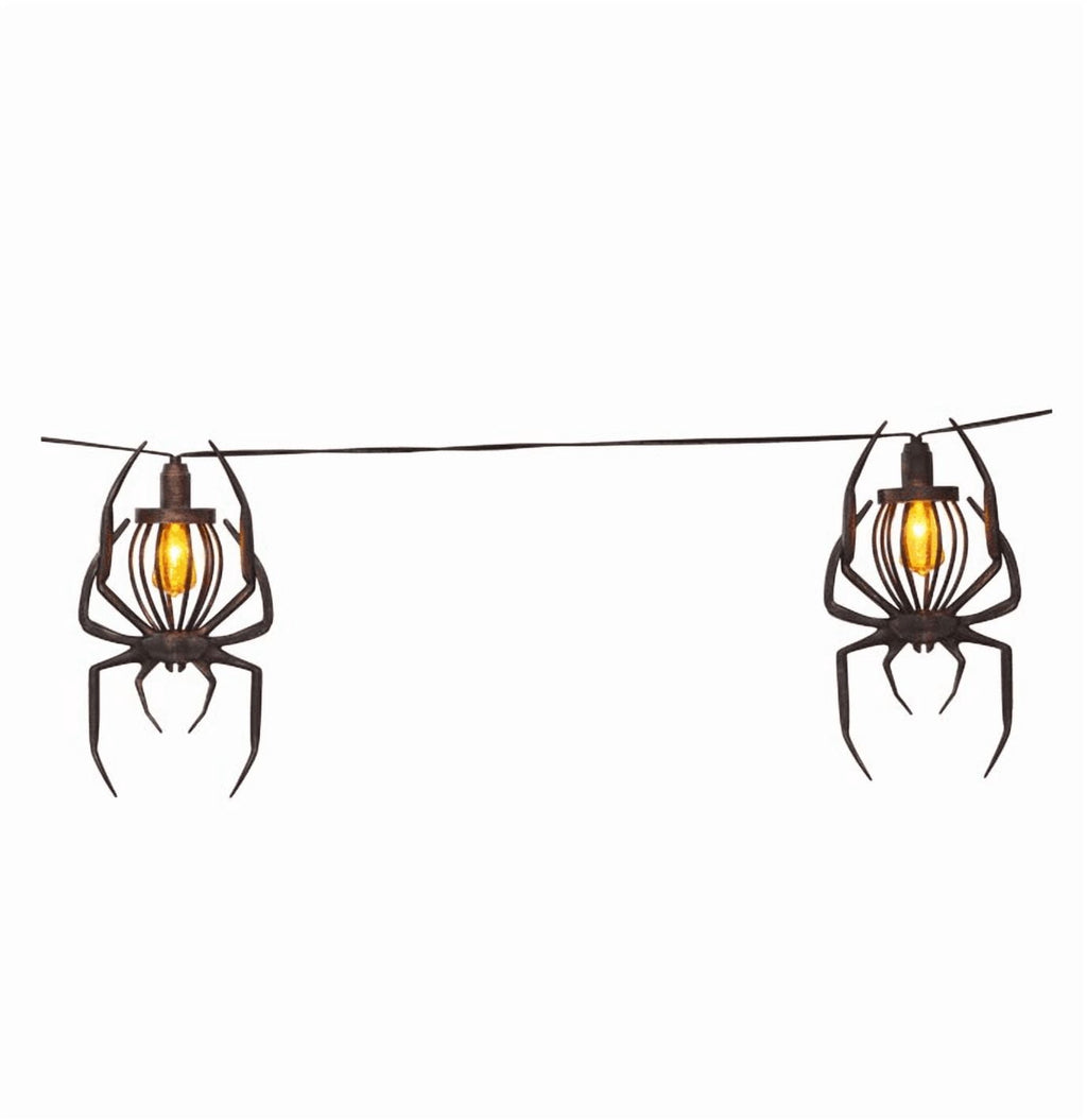 2026 New Halloween Hanging Bat Flame Lights, Vintage Metal Frame Lantern with Warm Amber Edison Bulb, Indoor Outdoor String Light Decor for Porch Patio Room