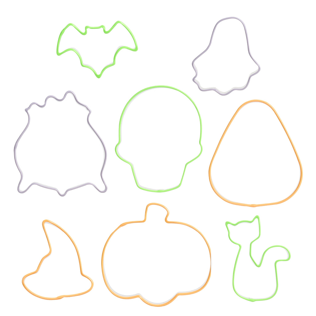 Way To Celebrate 8-Piece Stainless Cookie Cutters, Orange, Green, Purple