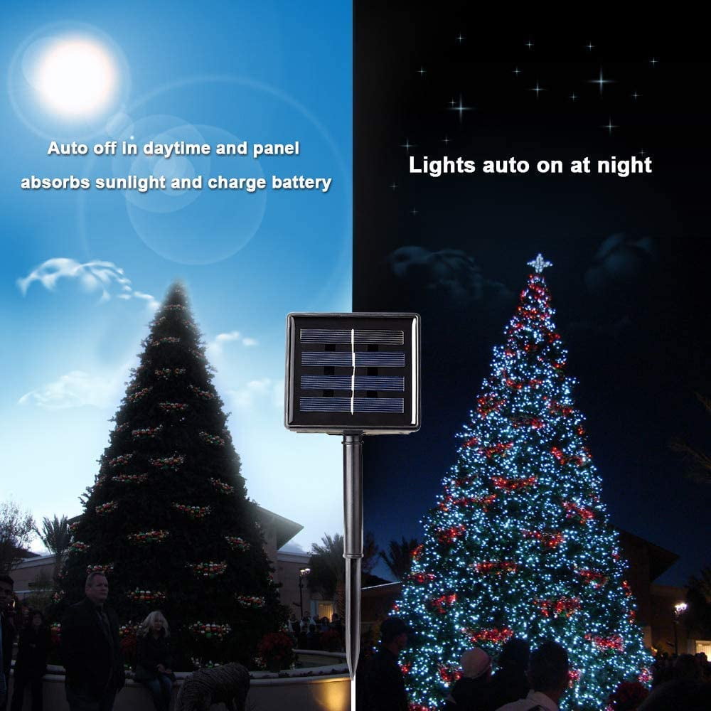 Solar String Lights for Outdoor,99ft 300 LED Bright Copper Wire Fairy Lights Waterproof Solar Lights with 8 Modes for Tree Garden Party Wedding Christmas Decor (Multicolor)