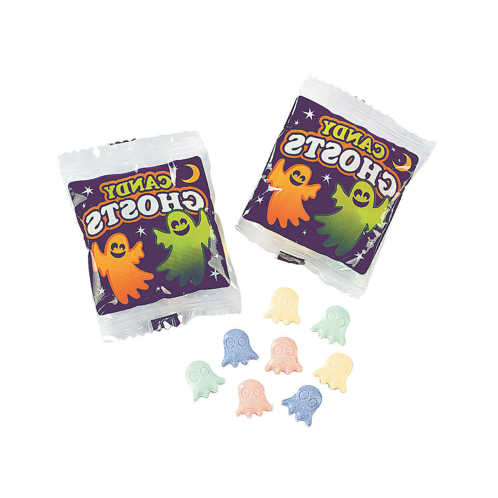 Hard Candy Ghosts (48 packs) Halloween Candy
