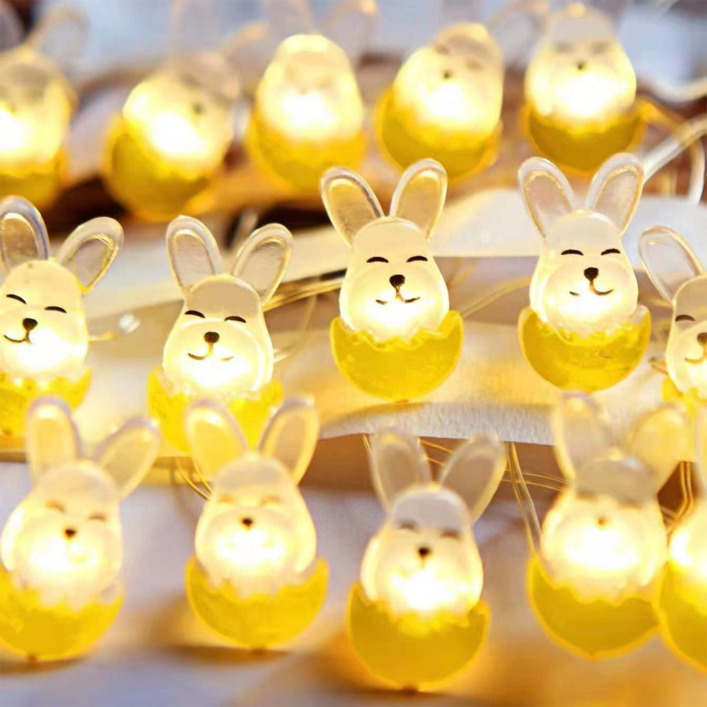 Stijggn 10 Easter Lights Outdoor Easter Decor LED Bunny Lights Plug in Easter Lights String for Indoor Outdoor Spring Decor & Easter Decor