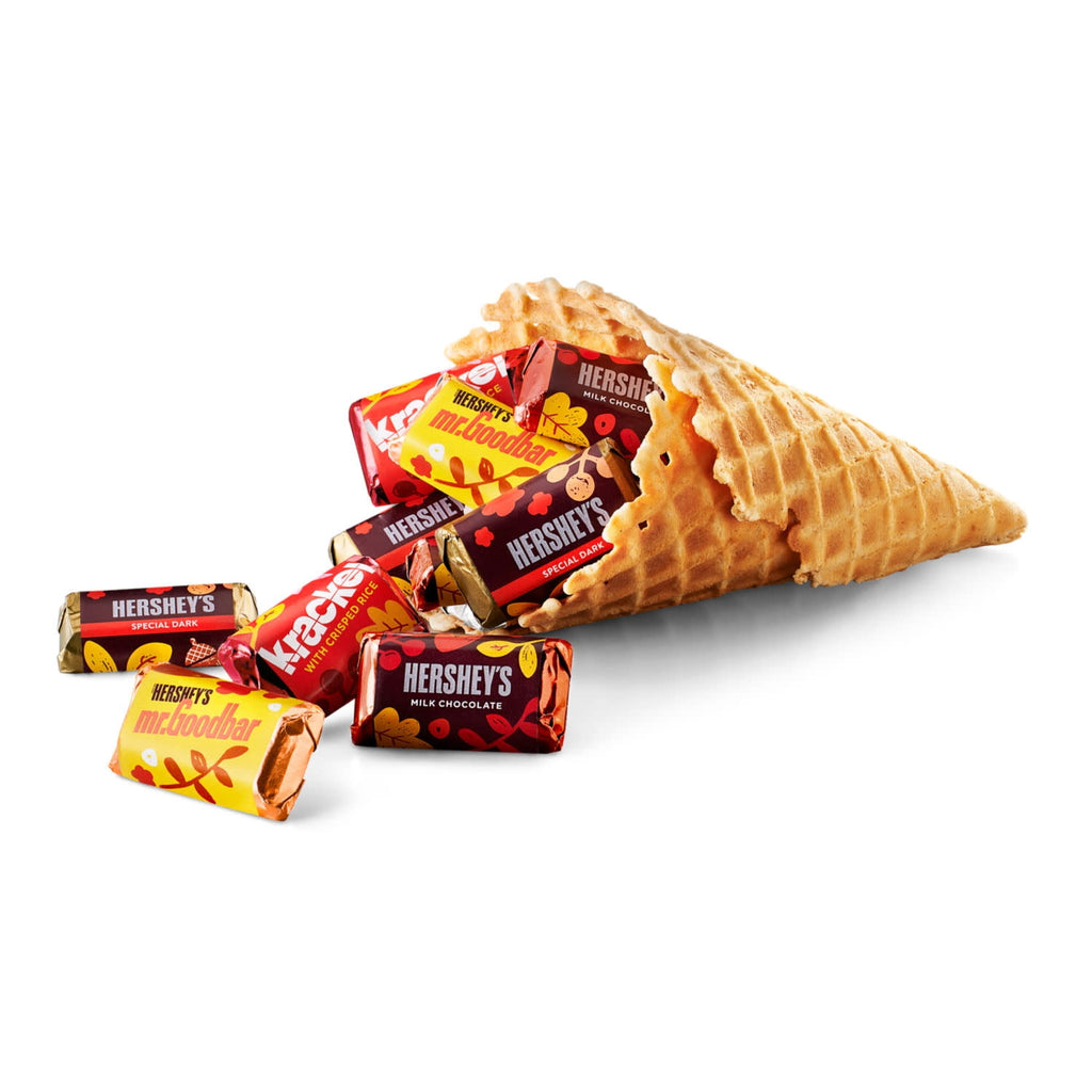 Hershey's Miniatures Assorted Chocolate, Fall Candy Bag, 8.9 oz