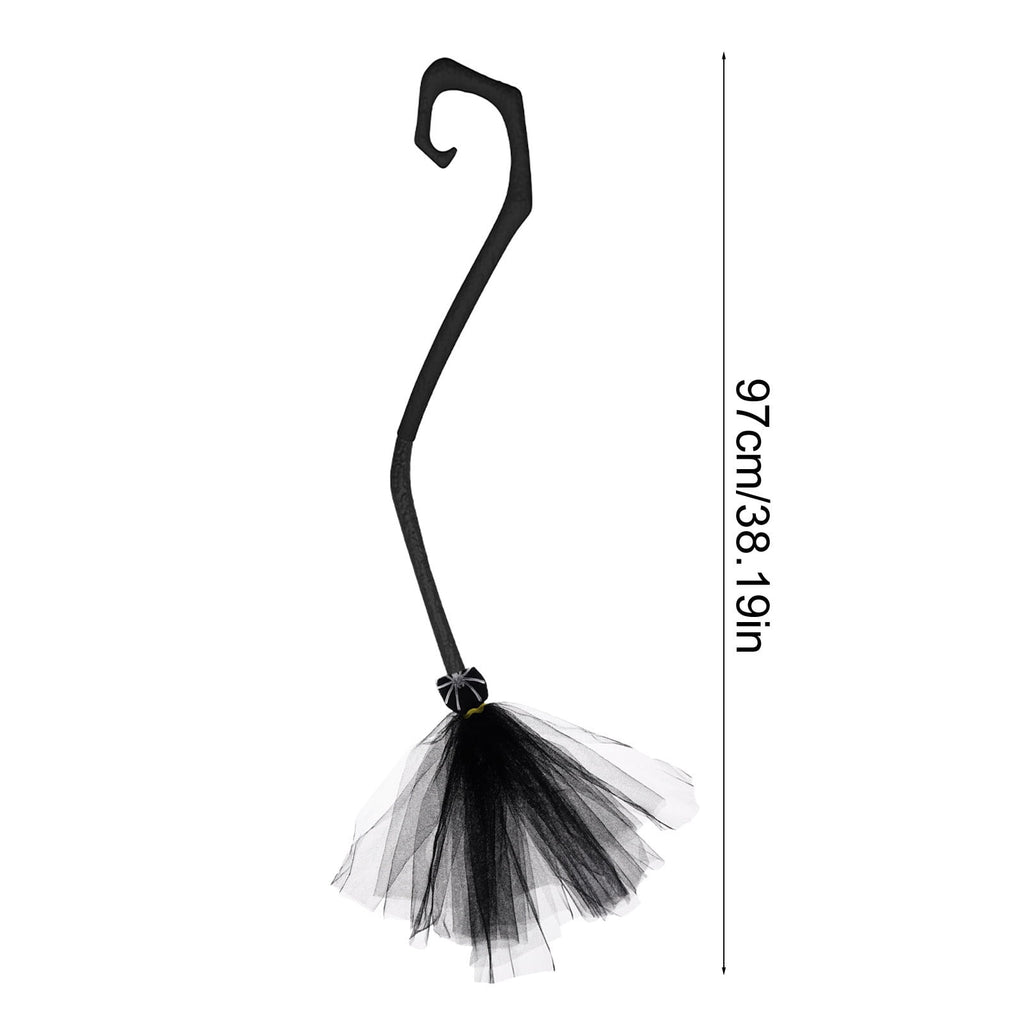 Halloween Decoration Indoor, 5.5 Ft Giant Light-Up Witches Broom, Rustic Halloween Decor for Porch, Yard, Front Door