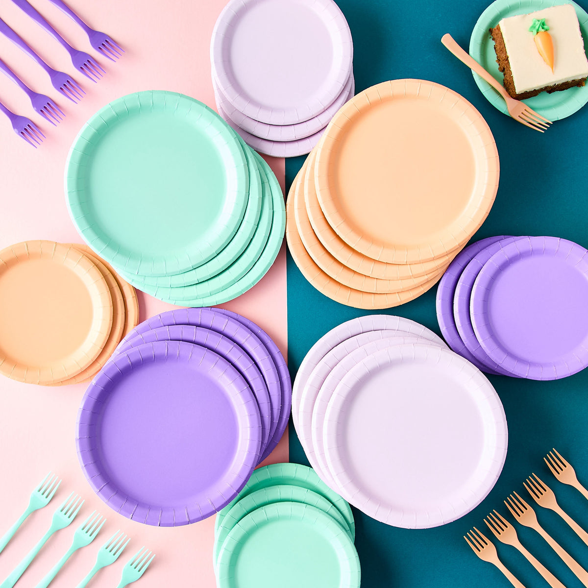 Disposable Purple Party Paper Plates, Serves 20, 9", by Way To Celebrate