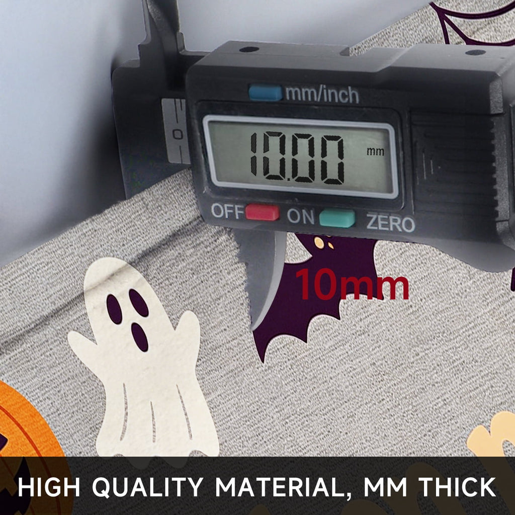 YIMEIS Halloween Pumpkin Lanterns 3Pcs Flannel Mat and Kitchen Rugs Set,Soft Non-slip,Perfect for Home Bathroom