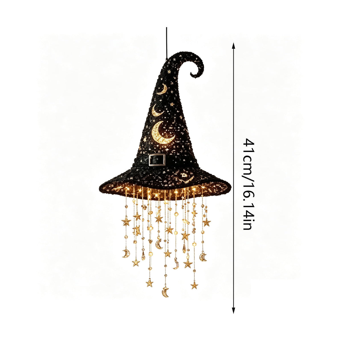 Stijggn Witch Hat Lights Halloween Glowing Lights, Waterproof Hanging Witch Hat Decorations, Warm Light Festival Ornaments for Indoor Outdoor Yard Garden Party Halloween Decor