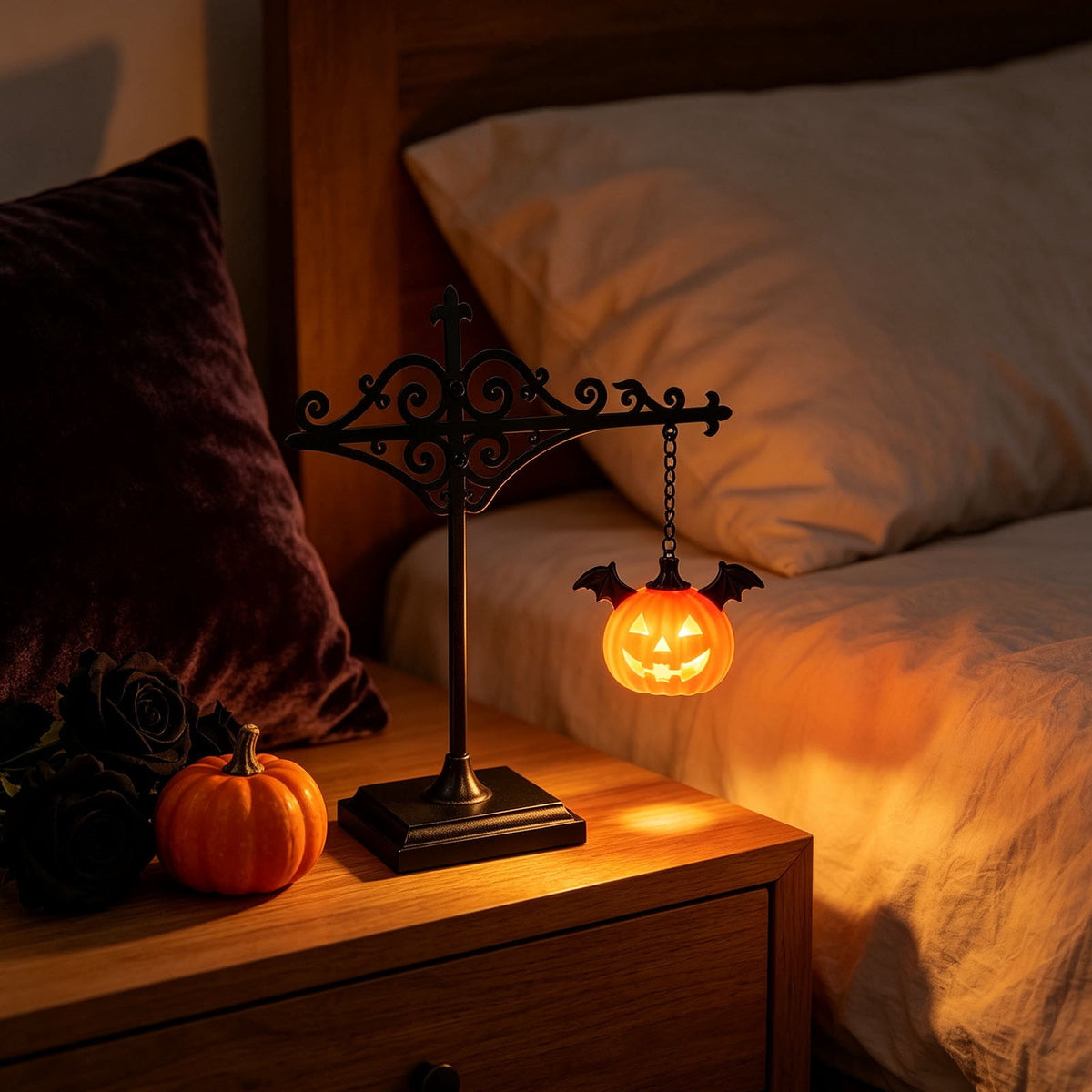 Nkmbld Halloween Bookshelf Lamp, Vintage Library Lantern Decorative Bookshelf Lighting, Hanging Ghost Lantern Book Shelf Light, Halloween Decorations Indoor