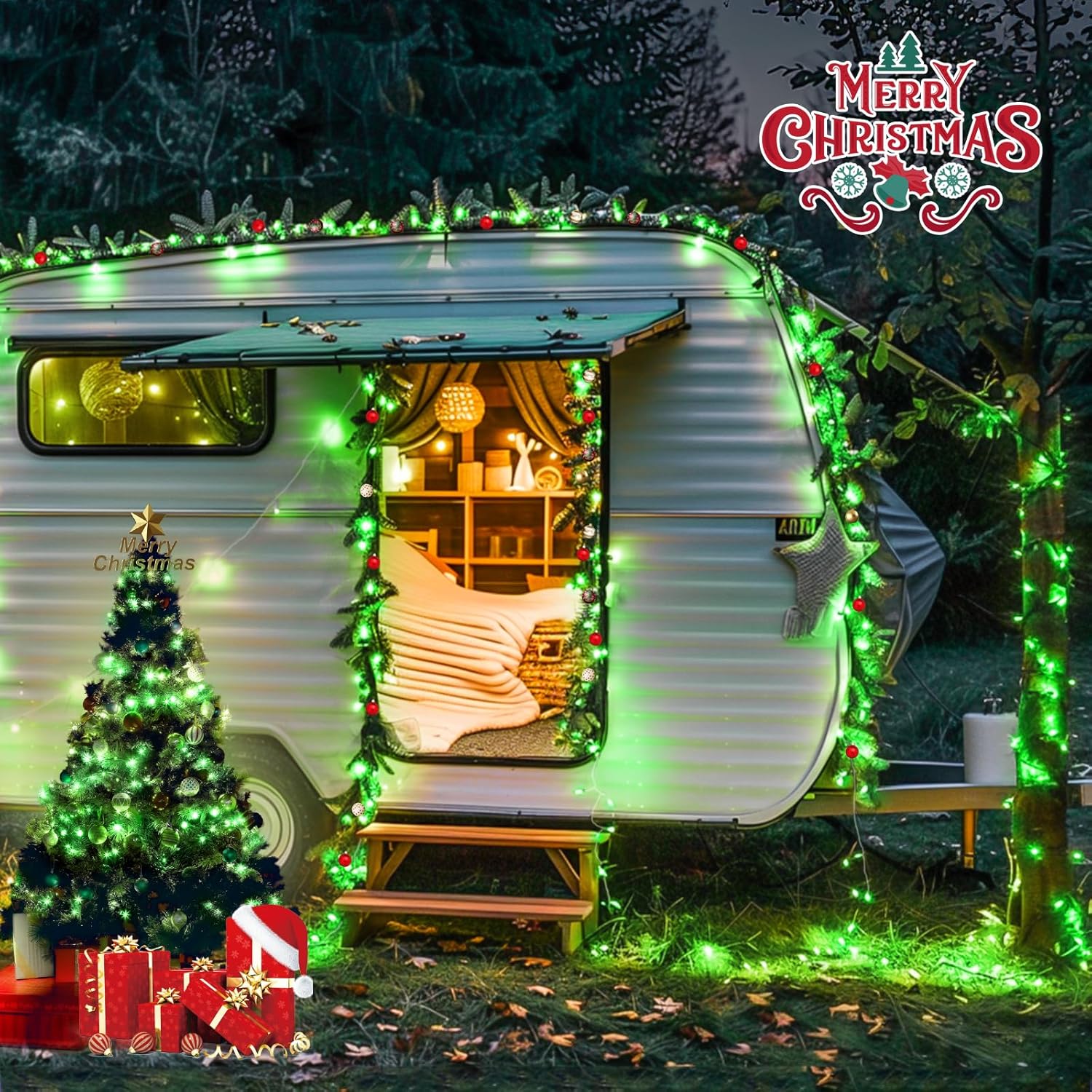 JMEXSUSS 200 LED Christmas Lights Indoor Outdoor, Connectable Warm White Christmas Tree Lights Clear Wire, 66 Ft Twinkle Fairy String Lights Plug in for Bedroom Wedding Christmas Tree Decorations
