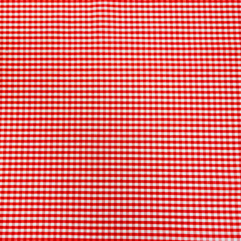 Waverly Inspirations 1 Yard Cut 100% Cotton Small Gingham Print Fabric, Poppy Red, 44" Wide for Quilting & Sewing