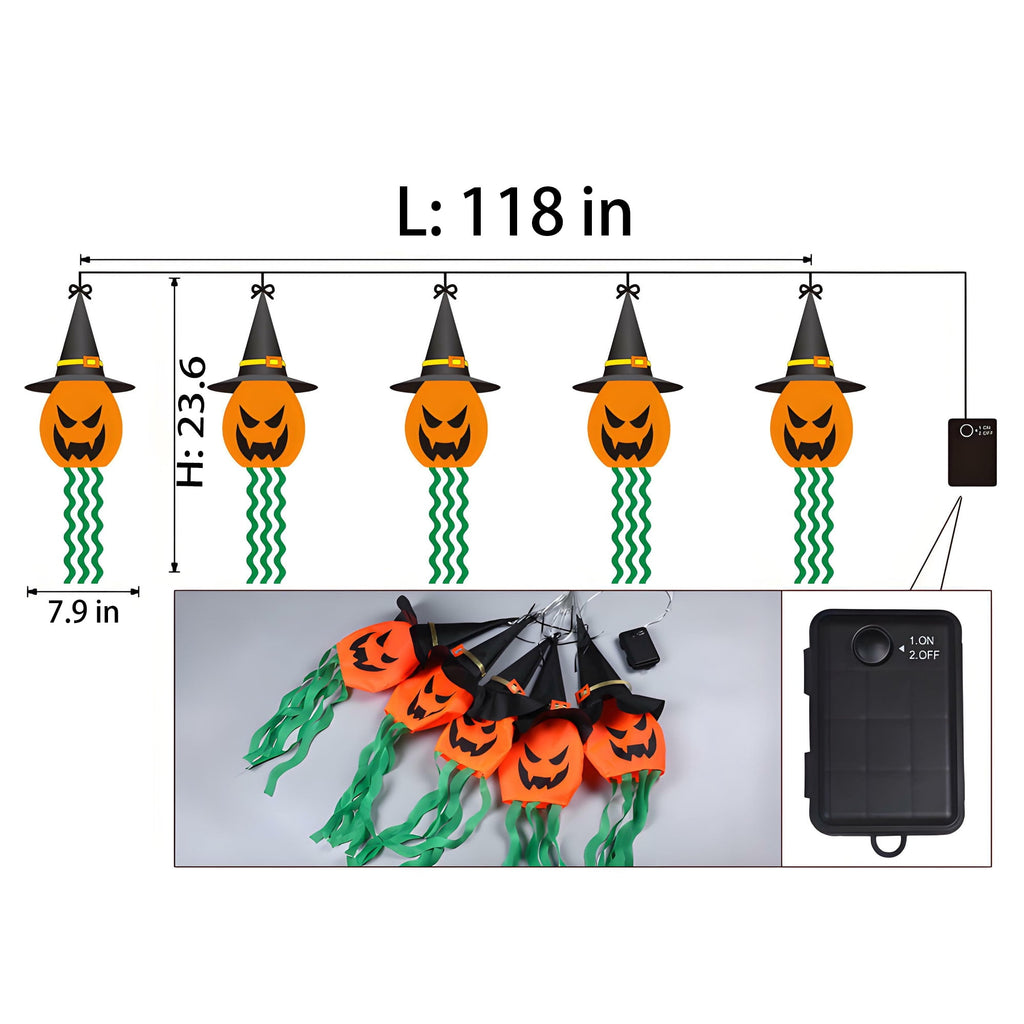 MYFLOCY Halloween String Lights Indoor Outdoor Porch Courtyard Decorations ( Orange Pumpkin )