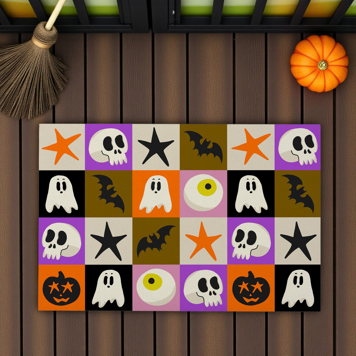 Personalization Mall Happy Halloween Doormat- 20x35