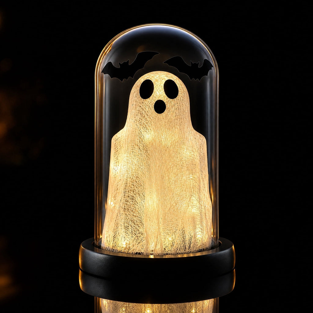 Ghost Night Light Halloween Decorations Bedside Night Light with Tap Control, Dimmable Nursery Decor Lamp, Fun Ghost Gift for K*ids, Halloween Room Decor, Ghost Lamp