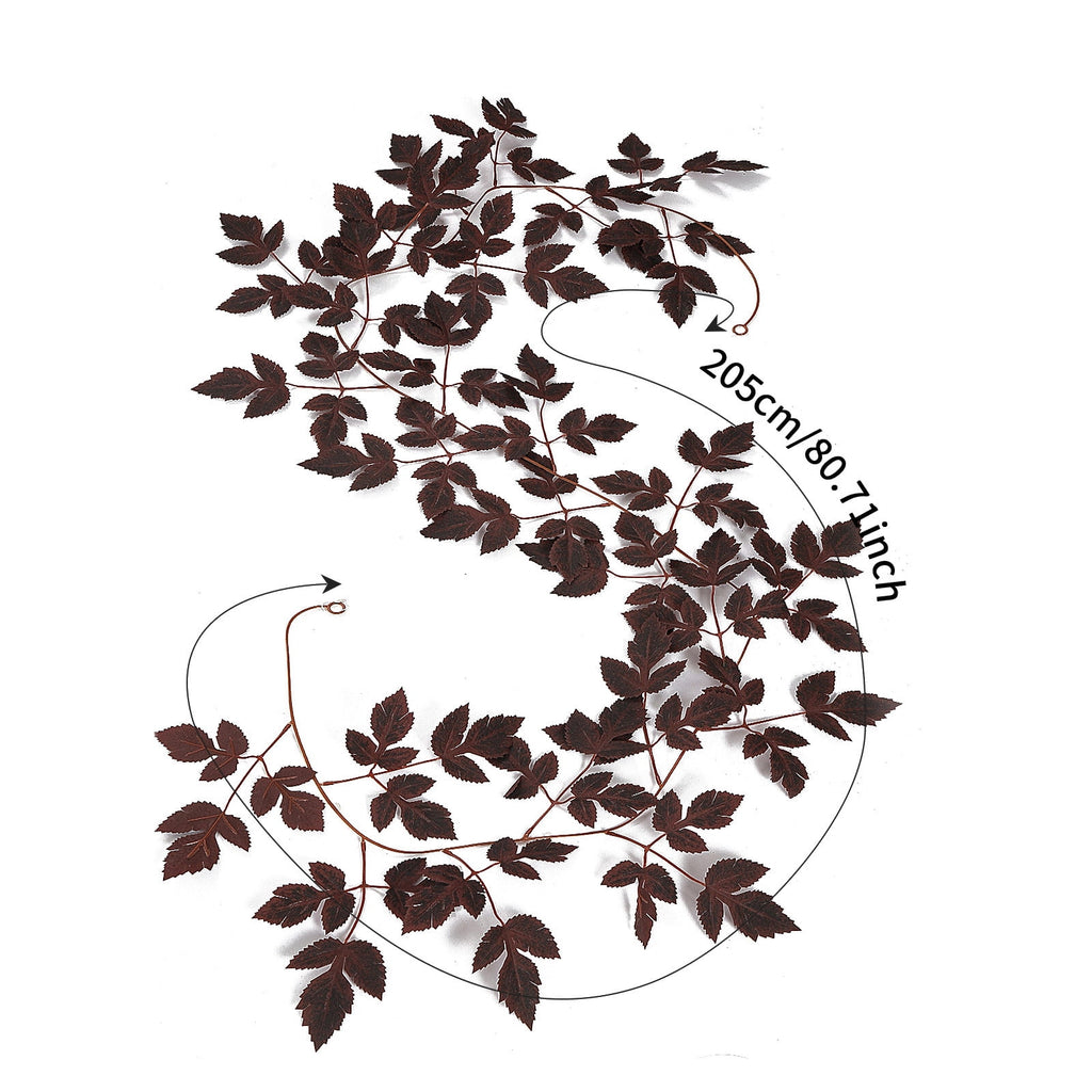 WKSCLPAI Halloween Maple Leaf Garland, Fall Vine Wreaths for Autumn Festivities Decor,Seasonal Garlands for Home,Halloween & Fall Decorations