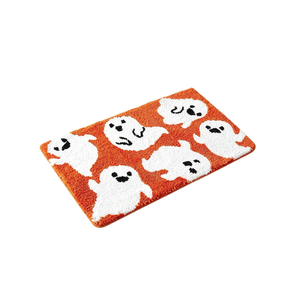 WWC Halloween Door Mat, 32x20 inch Halloween Decor Thick Non Slip Ghost doormat, Entryway Rug for Fall Party Indoor Outdoor Front Porch