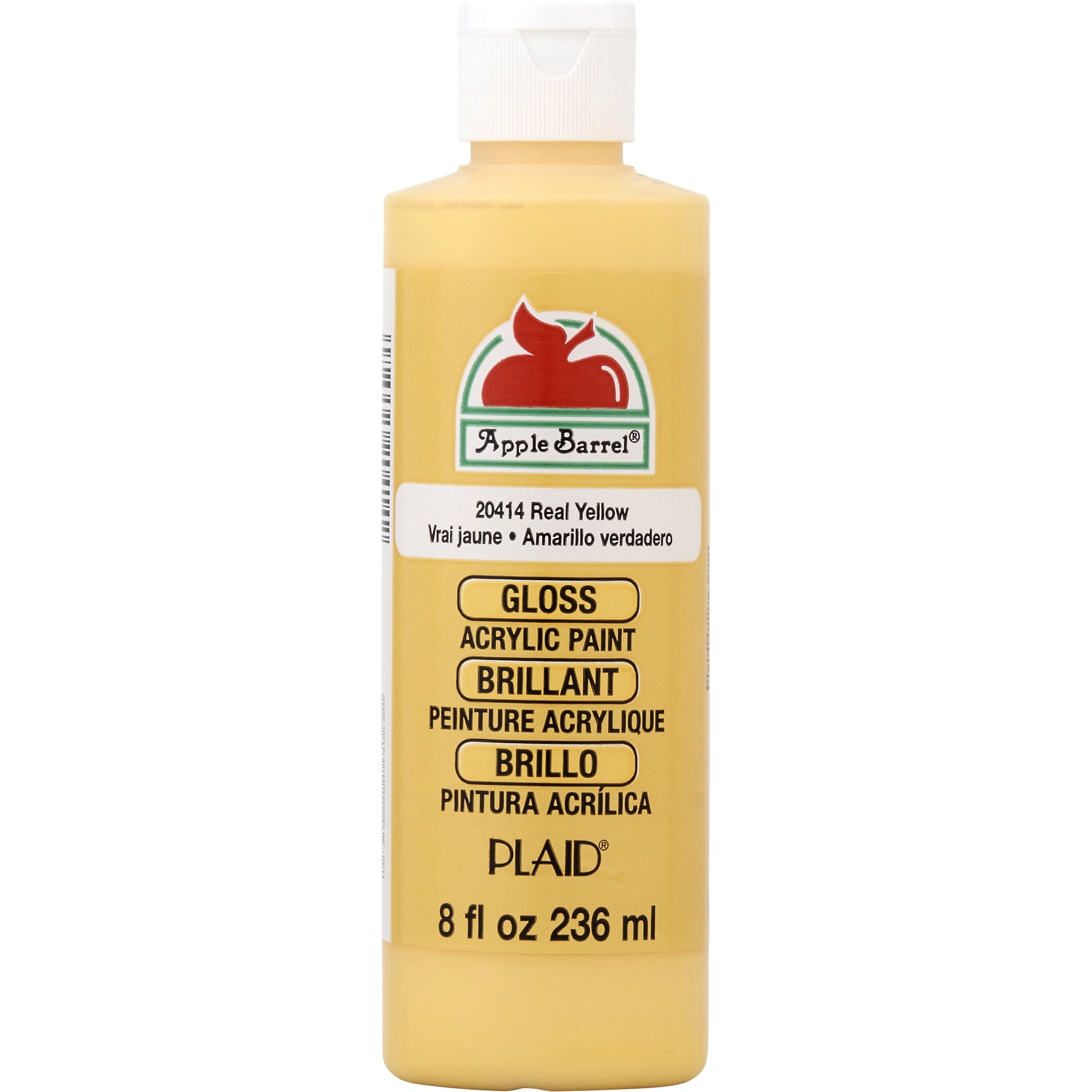Apple Barrel Acrylic Craft Paint, Gloss Finish, White, 8 fl oz