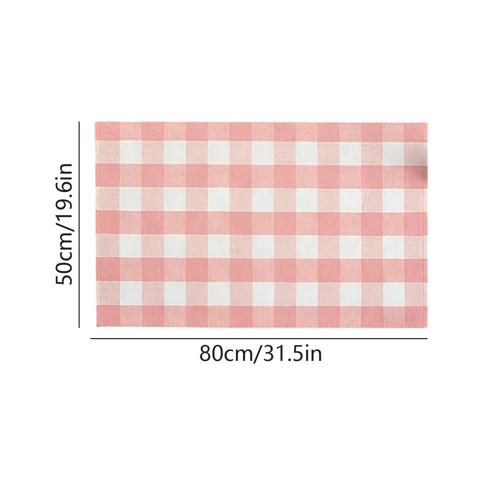 Orange Plaid Fall Outdoor Mat, Hand-Woven Porch Rug for Thanksgiving Halloween Door Decor