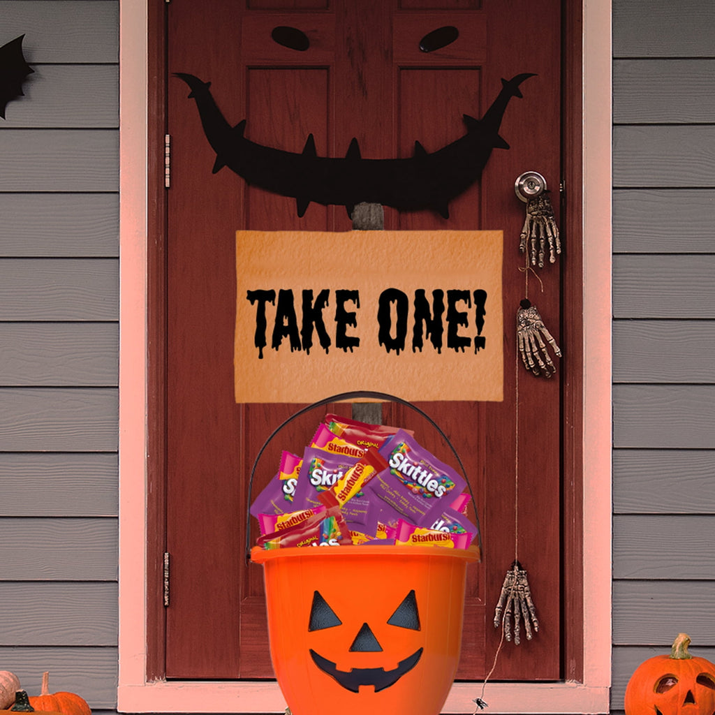 Skittles & Starburst Fun Size Chewy Halloween Candy Variety Pack, 80 Ct Bulk Bag
