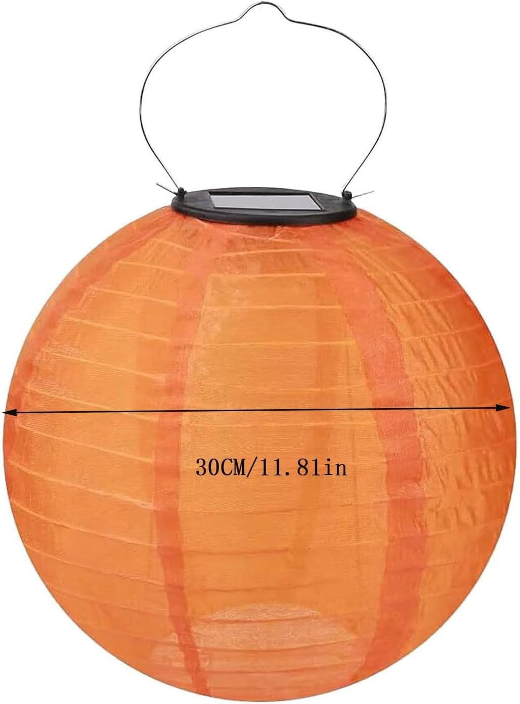 POPUQS White Solar Powered Outdoor Hanging Lanterns, Chinese Traditional 12 Inch