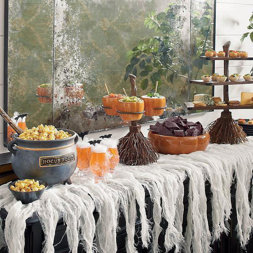Halloween Witches Cauldron Serving Bowls Decor Set Mini Witches Cauldron Serving Bowls Shelf Black Candy Bowl Witches Cauldron Serving Bowls