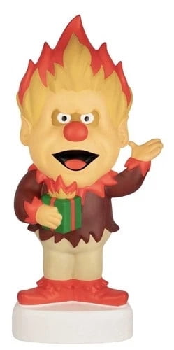 11.8" Heat and Snow Miser Light Up Figure Ornaments, Christmas Tabletop Decor LED Light, Light-Up Desktop Figurine for Home Room Christmas Decorations