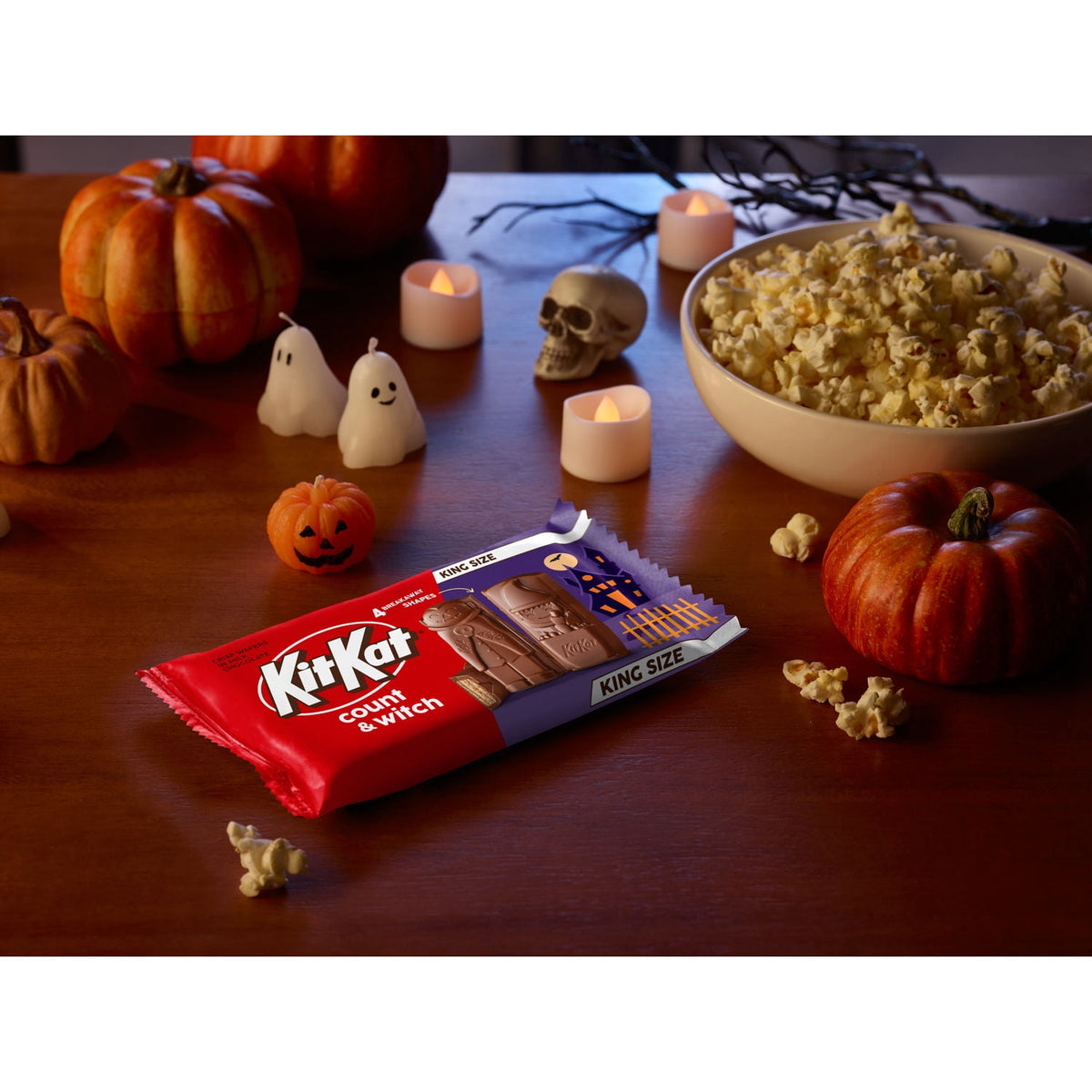 Kit Kat® Milk Chocolate Wafer Count and Witch King Size, Candy Bar, 3 oz