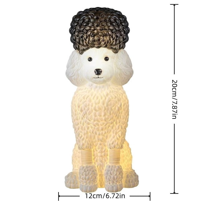 Halloween Ghost Dog Figurine, LED Light Statue, Yard Garden Decor, Treat Bucket Detail and Standing Sturdy Build for Front Porches, Garden Walkways and Tabletop Displays.