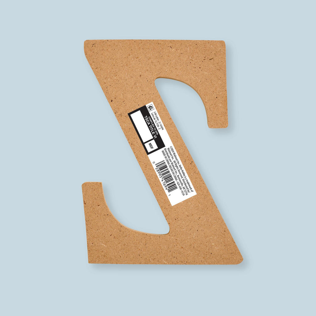 Plaid Unfinished Wood MDF 5" Letter for DIY Arts and Crafts, A