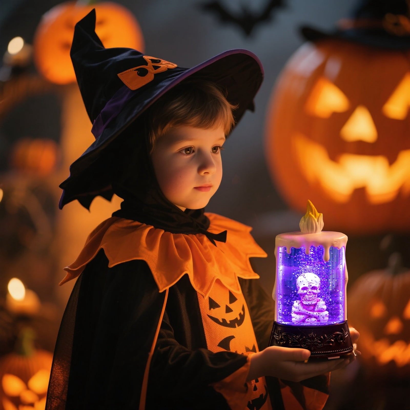 Halloween LED Skeleton Battery Operated Flameless Candle Light For Party Bar & Room Decorations