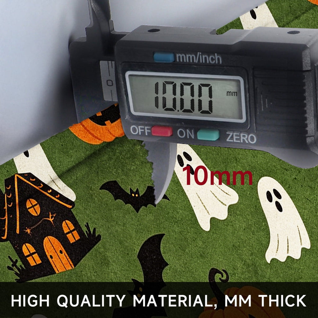 CCTFS Halloween Pumpkin Bat Candy 1Pc Flannel Mat and Kitchen Rugs,Soft Non-slip,Perfect for Home Bathroom