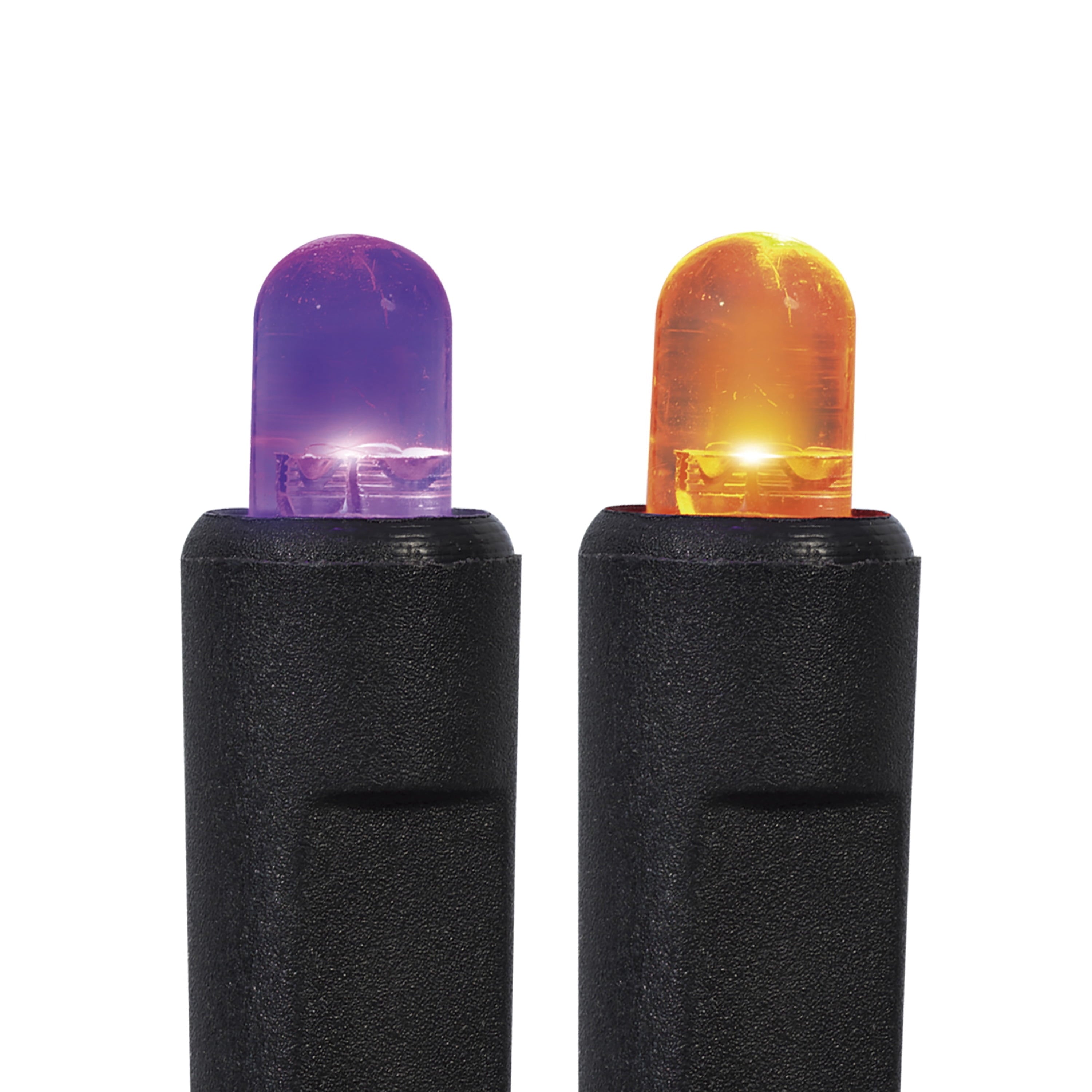 Indoor/Outdoor 100-Count LED Color Sync Dome String Lights, Purple and Orange, 19.5', Halloween by Way To Celebrate