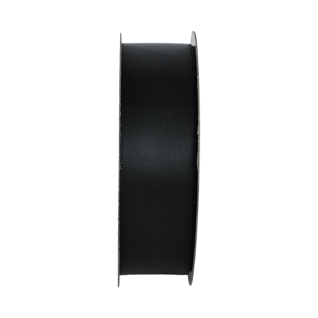Gwen Studios 7/8" Black Satin Ribbon, 7 Yards