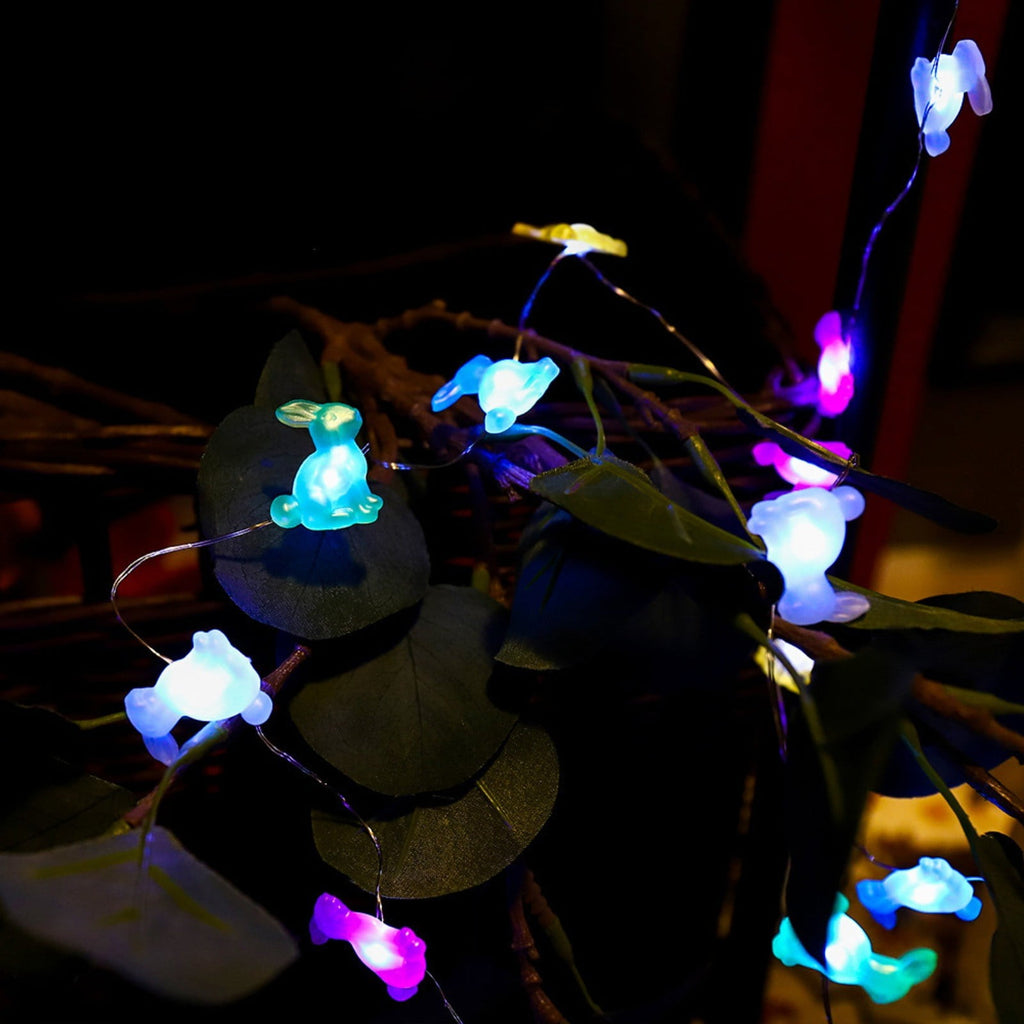 Stijggn 10 Easter Lights Outdoor Easter Decor LED Bunny Lights Plug in Easter Lights String for Indoor Outdoor Spring Decor & Easter Decor