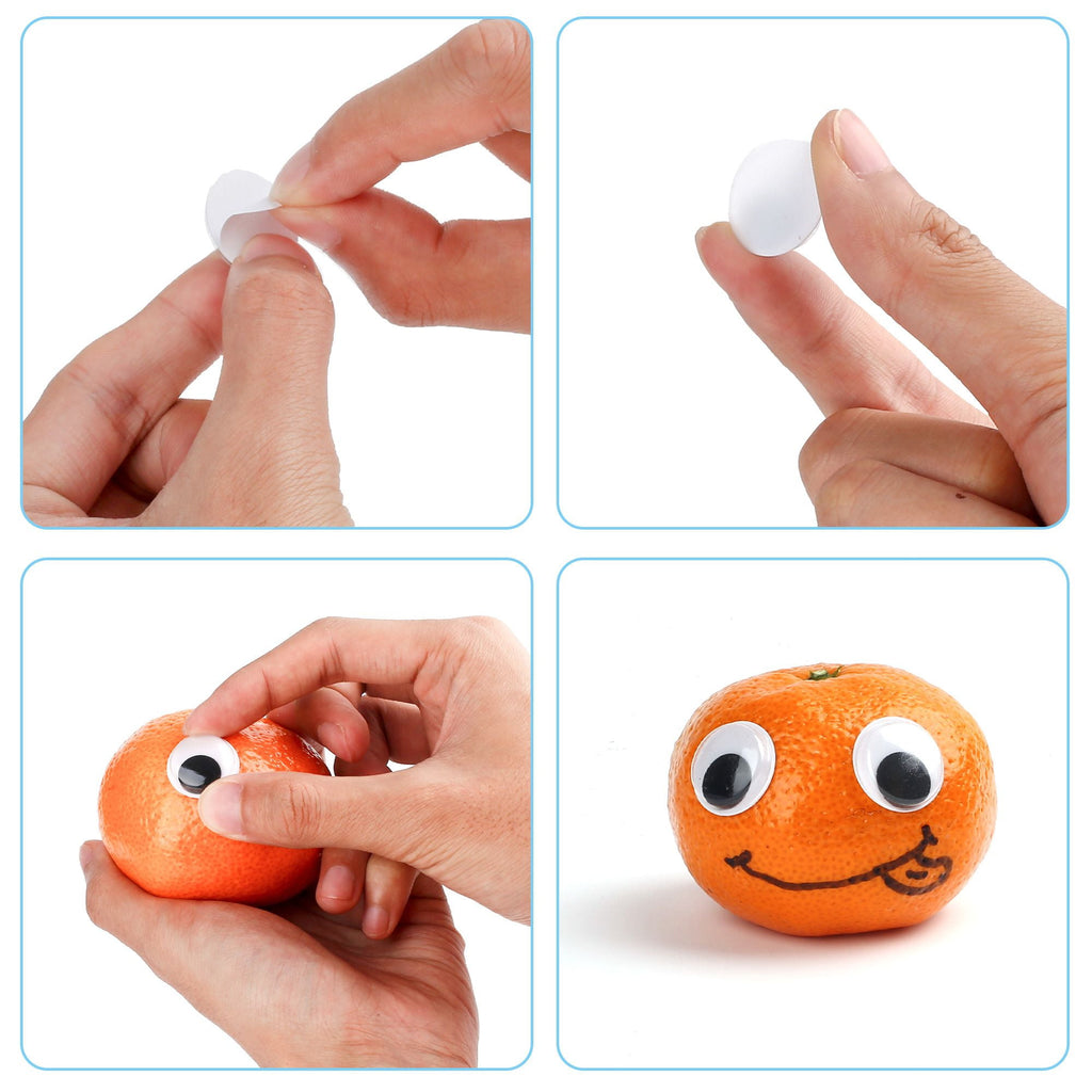 LotFancy 1100Pcs Googly Eyes Self Adhesive for Crafts, Plastic Wiggle Eyes Multi-Color