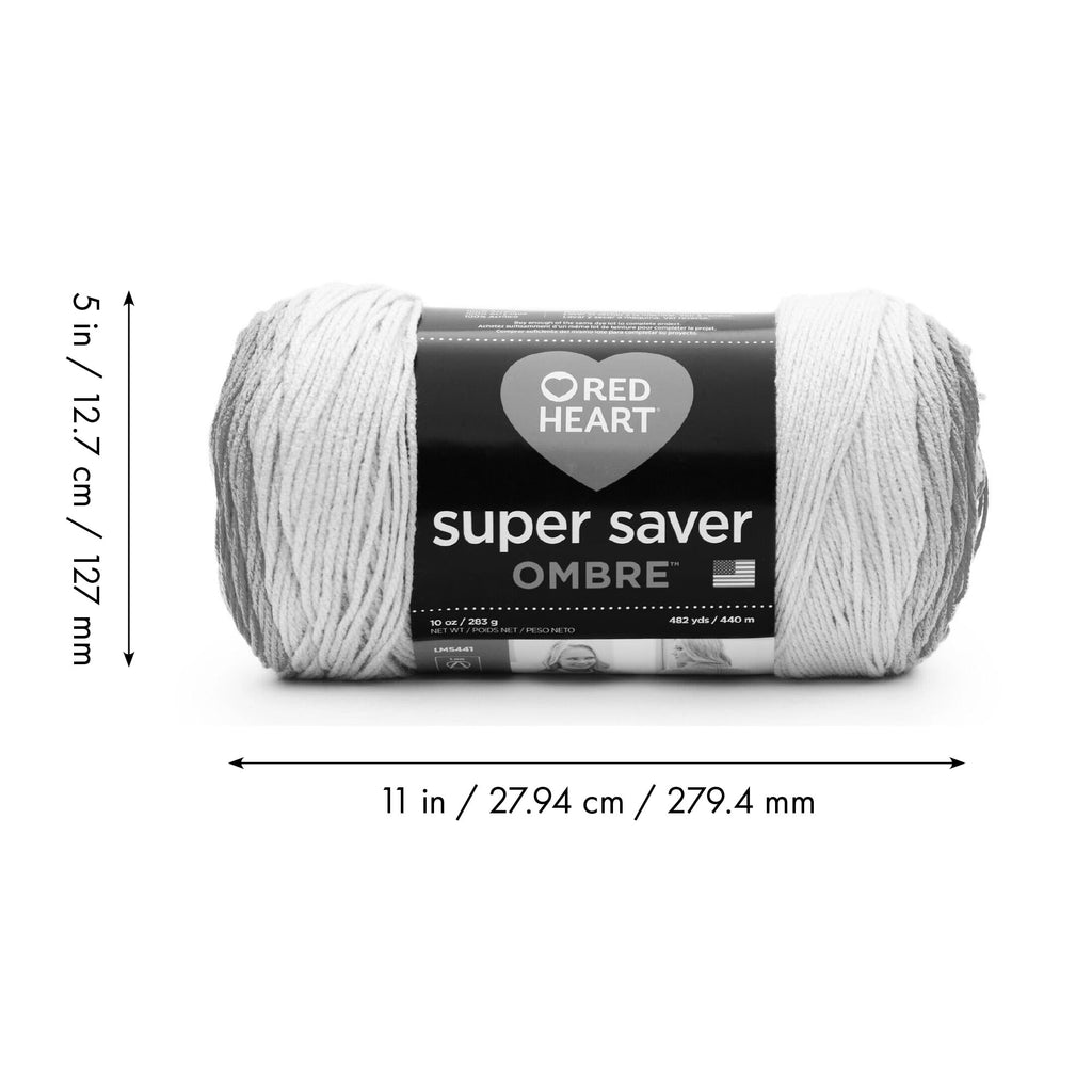 Red Heart Super Saver Ombre Yarn-Deep Teal