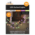 Indoor/Outdoor 90-Count LED Garland Lights, Multicolor, 9', Halloween by Way To Celebrate